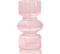 Vaso decorativo in acrilico trasparente per casa e ufficio, vaso idroponico in vetro trasparente, rosa