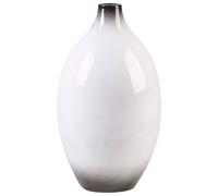 Vaso Decorativo in Terracotta Moderno 36 cm Nero e Bianco Baeza