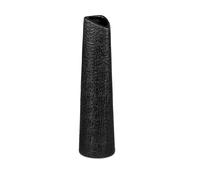 Vaso Decorativo MODERNO NERO Ovale H. 40Cm Opaco Nero Ceramica Formano