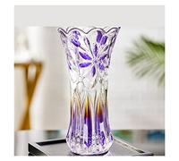 Vaso decorativo per vaso, composizioni floreali per soggiorno, vetro trasparente di fiori secchi, decorazione per la casa in stile cinese, adatto per la decorazione della casa da pranzo(Purple,25 cm)
