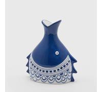 EDG Enzo De Gasperi Vaso Pesce Testa 24x20cm Blu Ceramica