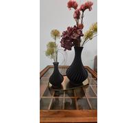 Vaso decorativo Wave design minimal in PLA stampato 3D per fiori secchi