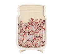 Vaso delle ricompense, vasi delle ricompense per la classe per la gestione del comportamento, vaso in legno e acrilico per il rinforzo positivo con accessori per l’uso a casa e a (Babbo Natale)