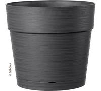 VASO DEROMA SAVE TONDO ANTHRACITE IN PLASTICA RICICLATA - ANTRACITE