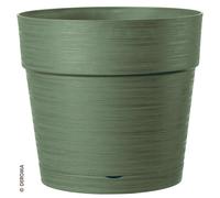 VASO DEROMA SAVE TONDO LICHEN IN PLASTICA RICICLATA - VERDE