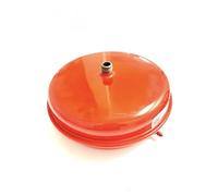 Vaso d'Espansione Circolare Piatto per Caldaie 6 Litri Mod. CP335 Attacco Centrale 3/4" Maschio Gas Membrana SBR Colore Rosso (CP335-6 Attacco Centrale)