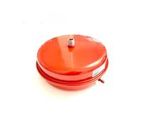 Vaso d'Espansione Circolare Piatto per Caldaie 8 Litri Mod. CP335 Attacco Centrale 3/4" Maschio Gas Membrana SBR Colore Rosso (CP335-8 Attacco Centrale)