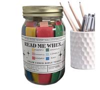 Vaso Di Affermazione,67 Codici Colore Carte Con Versetti Della Bibbia Bambini Fatti A Mano - Regali Portatili Di Arte Cristiana, Regali Unici Che Ti Rallegrano Per Guarire, Uomini E Donne,
