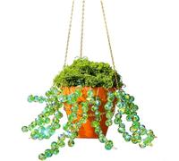 Vaso di argilla fai da te con verde per perline di cristallo per decorazioni da giardino e piante da appendere ornamento luce stile di lusso esterno patio interno casa accento
