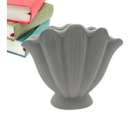Vaso Di Conchiglia - Vaso Di Decorazione Della Spiaggia Costiera con Conchiglie Reali, Moneta Da Tavolo Ispirata All'Oceano | Decorazione Per La Casa A Fiori Conchiglie Unico per Sala