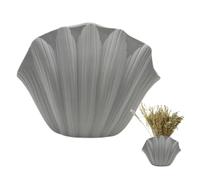 Vaso Di Conchiglia - Vaso Di Decorazione Della Spiaggia Costiera con Conchiglie Reali, Moneta Da Tavolo Ispirata All'Oceano | Decorazione Per La Casa A Fiori Conchiglie Unico per Sala