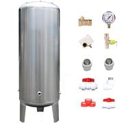 Vaso di espansione 60 100 160 200 250 300 litri verticale acciaio inox per impianti idrici, Contenitori Verticali Per Vescica Di Stoccaggio Del acqua Per Idrico Pressurizzato,160L