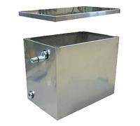 VASO DI ESPANSIONE IN ACCIAIO INOX LT. 30 - CM. 41 X 26 X H.31