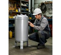 Vaso di Espansione Piccolo Serbatoio d'Aria Industriale con Valvola a Sfera, Vescica Compressa per Garage/Officina Domestica, Serbatoi di Accumulo Aria in Acciaio(16x35cm/5L/1.3gal)
