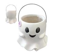 Vaso Di Fantasmi Di Halloween, Cubo Di Dolci Di Halloween - Candy Buckets Vaso Fantasma Di Halloween | Vaso Di Resina Di Halloween Per Porta, Ripiano, Davanzale Di Finestra, Camera Da Letto