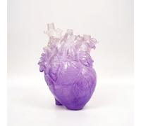 Vaso Di Fiori A Forma Di Cuore - Decorazioni Per La Casa Uniche Per Lo Spazio Abitativo Moderno E Un Elegante Vaso Di Fiori, Un Vaso A Forma Di Cuore Umano Anatomico, Ornamento Da Tavolo (Viola)