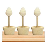 Vaso Di Fiori Di Legno - Polvere Verniciabile Mini Pavimento Vivaio Cactus Succulenta | Vasi Di Fiori Dipinti, Casseruola Di Legno Bricol