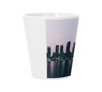 Vaso di fiori in ceramica con foro di drenaggio, vista Toronto, torre CN Lago Ontario, paesaggio urbano, piccolo vaso per cactus e pianta grassa, altezza 10 cm, decorazione giardino interno, stampato