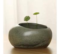 Vaso di fiori in ceramica giapponese Ikebana per organizzare i fiori, contenitore per la disposizione dei fiori per vaso Ikebana e vaso di fiori rotondo Rana A01