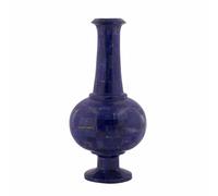 Vaso Di Fiori In Marmo Lapis Di Lusso Con Pietre Preziose E Lavorazione A Caso