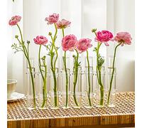 Vaso di fiori incernierato, provetta dei vasi di fiori incernierati, provetta di vetro di cristallo di forma mutevole di DIY, fiore vaso decorativo per la casa ufficio decorazione
