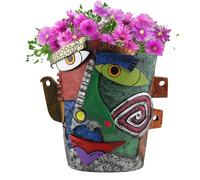 Vaso di fiori per il viso, vaso per il viso astratto, volto umano vaso da fiori a forma di testa | Forma della testa del viso umano in resina Forma della testa astratta per piante vaso vaso vaso da