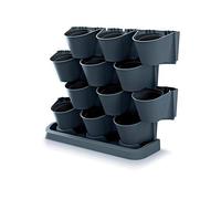 Vaso di fiori Prosperplast Cascade Garden verticale in plastica in colore antracite 68,5 (lunghezza) x 19 (larghezza) x 54,6 (altezza) cm