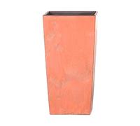 Vaso di fiori Prosperplast Urbi in plastica effetto quadrato alto 19 L CON vasca color terracotta, 44,9 (altezza) x 24 (larghezza) x 24 (profondità) c