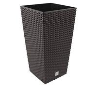 Fioriera vaso da fiori effetto rattan inserto sopravaso 4 colori 6 misure DRTS