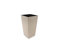 Vaso di fiori Rato da 7,2 litri con inserto 17 x 17 x 32,4 cm colore mocca