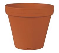 Vaso di fiori Ton Ø 11 cm, altezza 10 cm, terracotta, rotondo, interno e esterno, con foro sul fondo