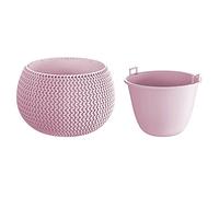 Vaso di fiori tonda con vasca Splofy Bowl in plastica colore viola 29 (lunghezza) x 29 (larghezza) x 19 (altezza) cm