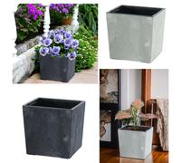 Vaso Di Fiori Vaso In Cemento Angolare Alto/Basso Con Inserto 12 Dimensioni