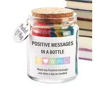 Vaso Di Ispirazione: Messaggi Positivi In Una Bottiglia, Carte Di Supporto Emozionale Per Lo Stress E L'Accoglienza | Rifornimenti Alito Parole Calde Ispiranti