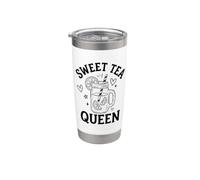 Vaso di muratore del sud disegnato a mano della regina del tè dolce Bicchiere termico in acciaio inox doppia parete