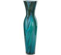 Vaso di piume di pavone alto 58 cm blu multicolore