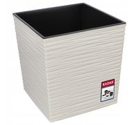 Vaso di plastica KADAX con inserto in plastica, 19 cm, crema