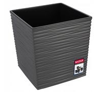 Vaso di plastica KADAX con inserto, plastica, 19 cm, grafite