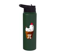 Vaso di pollo Pi Matematica gioco di parole Vaso di pollo Pi Stainless Steel Insulated Water Bottle