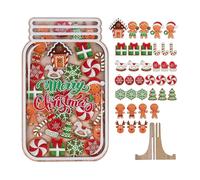 Vaso Di Ricompense Per Bambini,Decorazione Di Natale Del Pupazzo Di Zenzero | Strumento Di Legno Per Formare La Responsabilità In Classe | Per Insegnante Educazione A Casa Prescolare Dorm