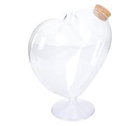 Vaso Di Vetro Cuore Con Coperchio In Sughero - Bottiglia Decorativa Vuota Per Messaggio, Desiderio, Sabbia, Souvenir - Terrario Contenitore Per DIY Matrimonio Favore