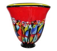 Vaso di vetro scultura murano stile antico 28cm