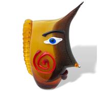 Vaso di vetro vaso di fiori stile-murano viso astratto stile-antico 33cm