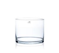 Vaso di Vetro, Vetro Decorativo, da Tavolo Cyli H.20cm D.25cm Cilindrico Tondo