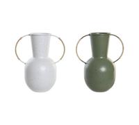 Vaso DKD Home Decor 20 x 13 x 24 cm Metallo Terracotta Bianco Verde [2 Unità]