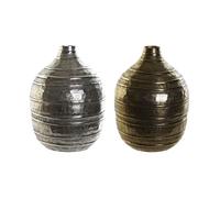 Dkd Home Decor Vaso Dkd Home Decor 20 X 20 X 28,5 Cm Argentato Dorato Alluminio