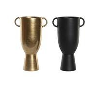 Vaso DKD Home Decor 25 x 18 x 41 cm Nero Dorato Alluminio Moderno [2 Unità]