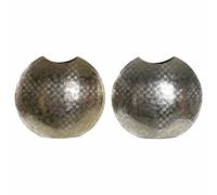 Vaso DKD Home Decor 37 x 14 x 33 cm Argentato Dorato Alluminio Moderno [2 Uni