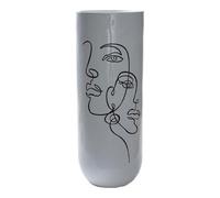 Vaso DKD Home Decor Abstract Bianco Resina Moderno [35 x 35 x 90 cm]