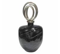 Dkd Home Decor Vaso Dkd Home Decor Cristallo Argentato Nero Alluminio Moderno (2
